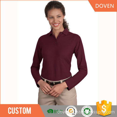 Hot sale ladies staff uniform long sleeve shirts